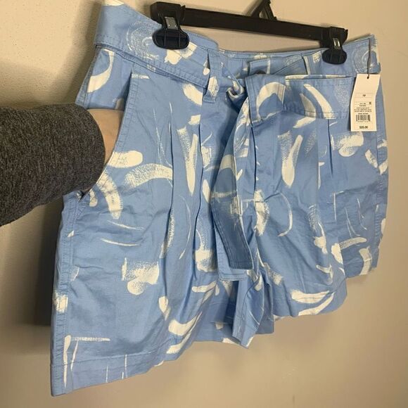A New Day 14 blue white shorts NWT tie waist (H1) - Picture 2 of 9